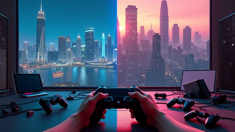 2024 Gaming Giants: A Tale Of Two Games, Concept art for illustrative purpose, tags: gta - Monok