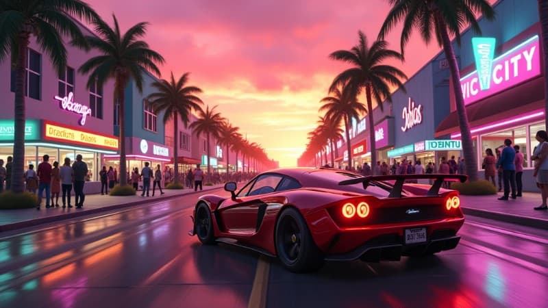 Grand Theft Auto VI Release Date Confirmed for Fall 2025, Concept art for illustrative purpose - Monok