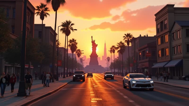 3D Recreation of GTA IV's Liberty City Now Available as a Mod for GTA V, Concept art for illustrative purpose - Monok