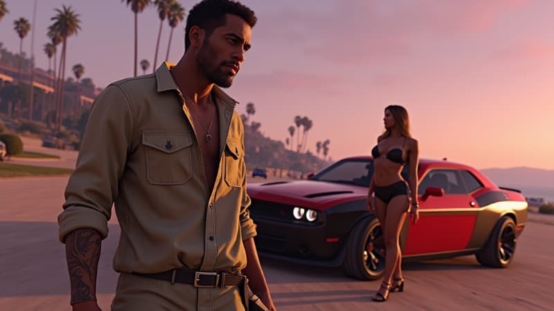 2025 Valentine's Day and Beyond: The Quest for GTA 6 Trailer Release Date Continues, Concept art for illustrative purpose - Monok